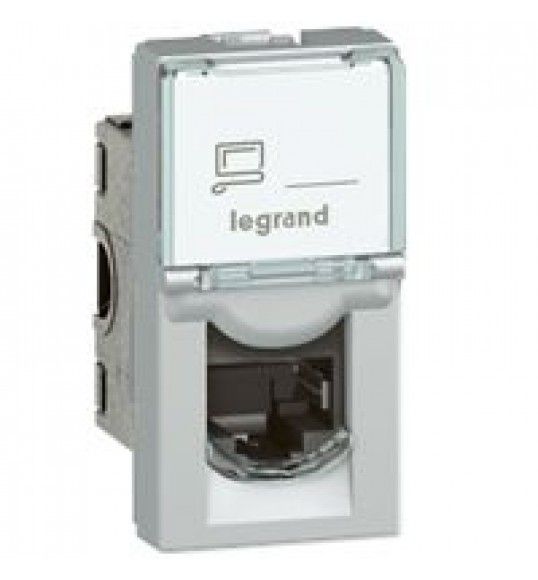 079473 MOSAIC RJ45 CAT.6A STP 1MD ALU