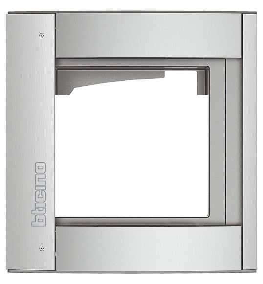 350211 Bticino New Sfera Frame + surround plate 1M Allmetal