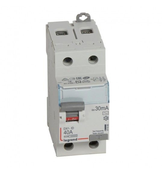 411505 Interruptor diferencial DX3 2P, 230V, 40A, 30ma, AC