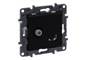863577 Legrand Socket TV-F + RJ45 Cat.6 UTP Nilo� Step Black