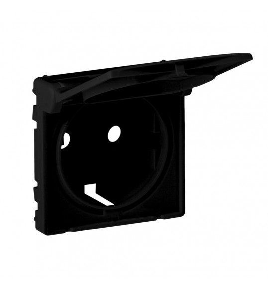 756842 Valena Life Abdeckung f�r Steckdose Klappdeckel Farbe: Schwarz