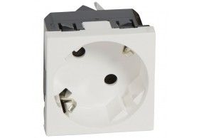 077245 Legrand Schutzkontakt-Steckdose 45� (SL) mit erh�htem Ber�hrungsschutz, Farbe: wei�