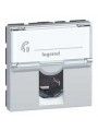 079474 Legrand Mosaic RJ45 socket cat.6A UTP 2mod. aluminium 079474 Legrand Mosaic RJ45 socket cat.6A UTP 2mod. aluminium