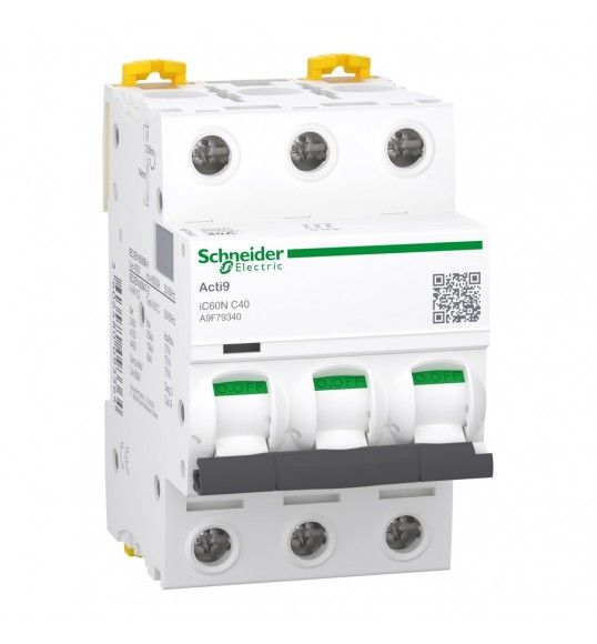 A9F79340 Schneider circuit breaker IC60N 3P 40A C