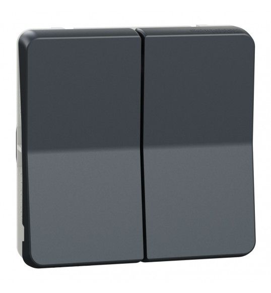 MUR35326 Schneider Mureva Styl Double bouton poussoir composable IP55 IK07 gris