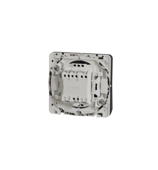 MUR35228 Schneider Mureva Styl Dble bouton poussoir lumineux LED composable IP55 IK07 gris