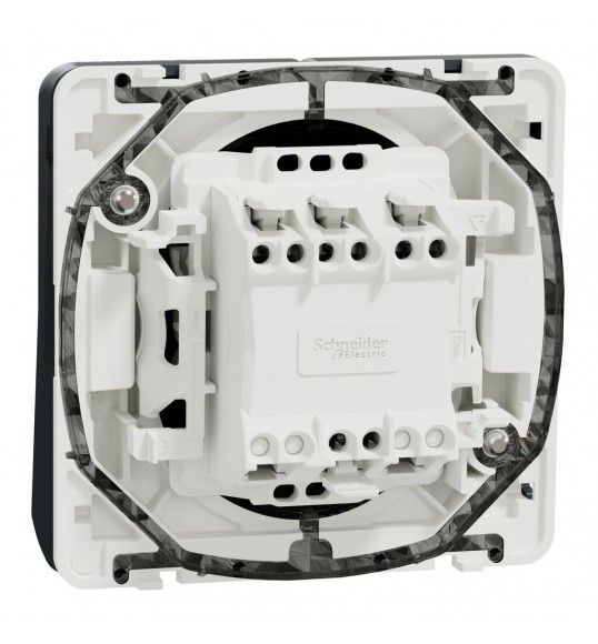 MUR35326 Schneider Mureva Styl Double bouton poussoir composable IP55 IK07 gris