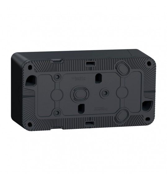 MUR36029 Schneider Mureva Styl Double PC 2P+T schuko prcble horiz saillie IP55 IK08 gris