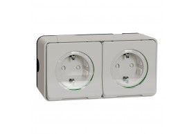 MUR39035  Mureva Styl - double socket-outlet - 16A - 2P + E