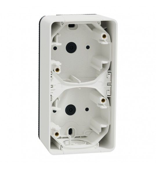 MUR39912 Schneider Mureva Styl Bote 2 postes verticale saillie IP55 IK08 blanc