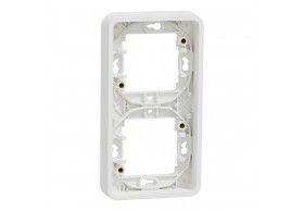 MUR39151 Schneider Mureva Styl Cadre 2 postes vertical encastr IP55 IK08 blanc