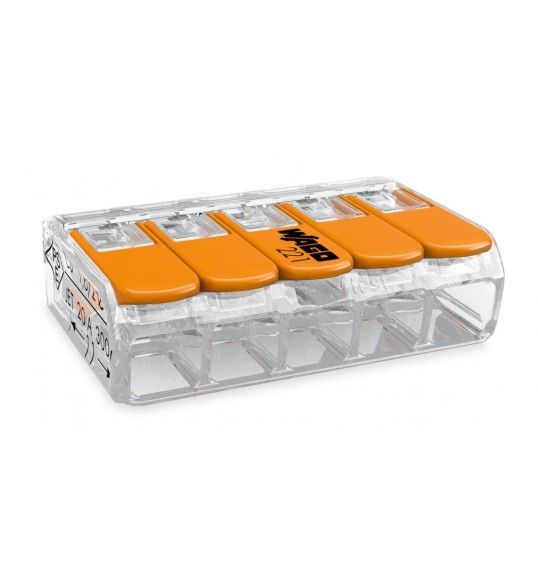 221-415 CONNETTORE WAGO PER 5 COND. FLEX.