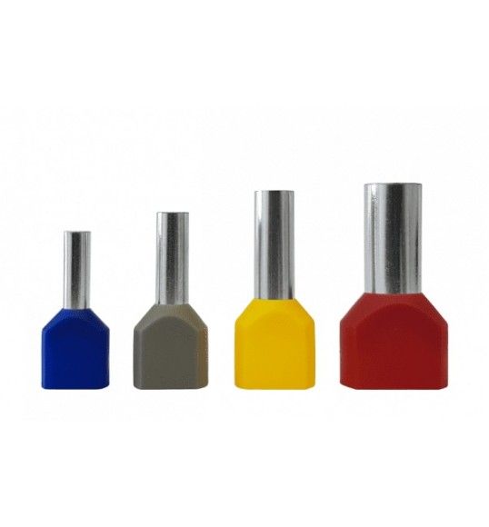 7050300015 Double wire end ferrule 2x1,50 mm2 - 8mm