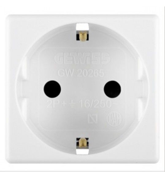 GW20265 Socket "Schuko" 2P+T 16A