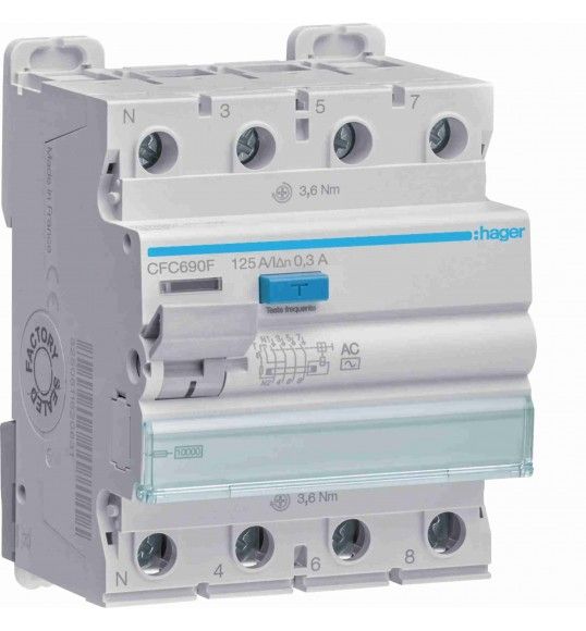 CFC690F Inter. Dif. 3P+N 125A 300 mA tipo AC 4M