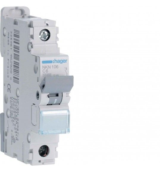 NKN106 Circuit breaker 1P 6A C 10/15KA