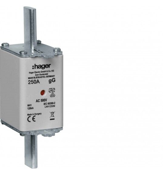 LNH1250M Hager Fusible  NH1 gG 500V 250A K-Indicateur