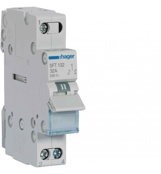 SFT132 1-pole, 32A Centre Off Modular Changeover Switch with