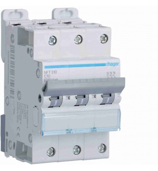 NFT310 Disjuntor 3P 10A C 6/10KA 3M