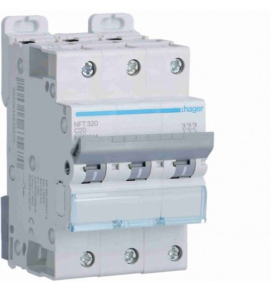 NFT320 Disjuntor 3P 20A C 6/10KA 3M