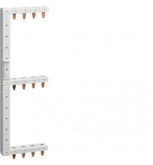 KCF668L Hager Phasenschiene 3polig + N, 3-reihig 125mm, links, vertikal