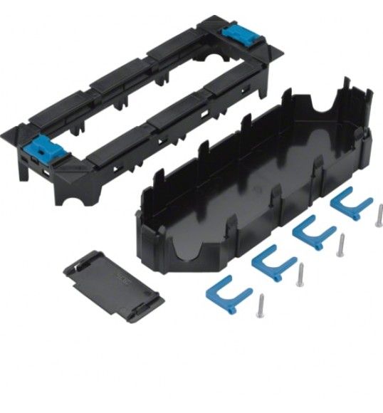GTVR400 Hager Ger�tetr�ger f 4 Rastec 45 Ger�te o 3 Tragstegger aus PA zu VQ12VR12/VR10(Mitte)