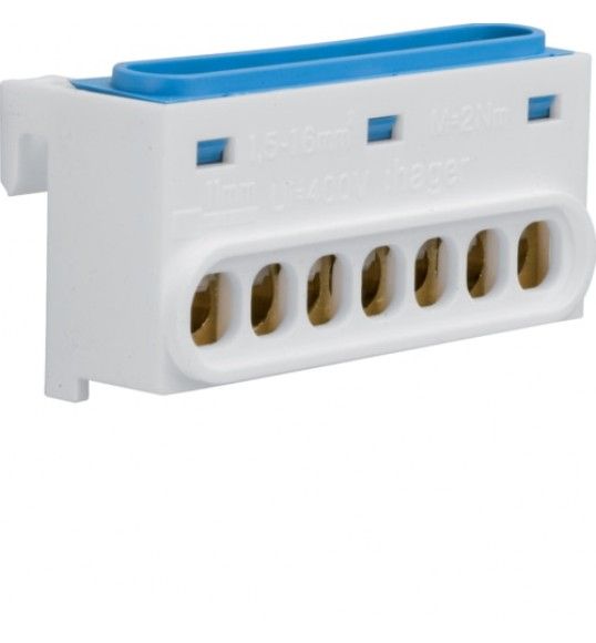 GZ07N Hager Bornier neutre,7 raccordements,IP2X