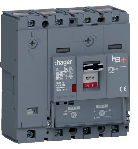 HHS126DC Circuit Breaker P160 TM 4P-4D 125A 25kA