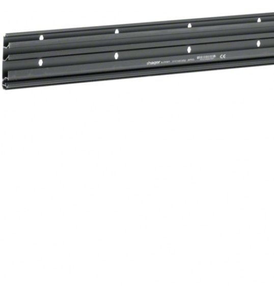 SL200801 Hager Sockelleistenkanal-Unterteil, PVC Recyclat 30% zu SL 20x80mm, 3 Kammern,schwarz