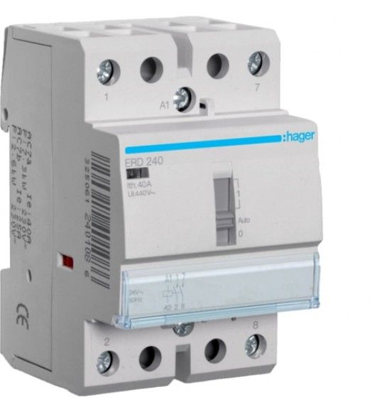 ERD240 Contactor c/cmdo manual 40A, 2NA, 24V 3M