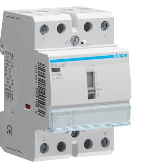 ERC240 Hager Contacteur manu 40A, 2F, 230V
