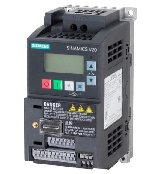 6SL3210-5BB11-2UV1 Siemens SINAMICS V20 200-240V 1AC -10/+10