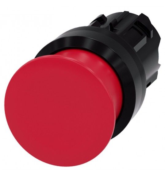 3SU1000-1AD20-0AA0 pulsante a fungo, 22 mm, rotondo, in plastica, rosso, 30 mm, ad impulso
