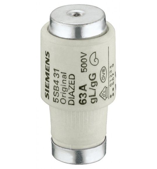 5SB4111 Siemens Elemento fusible DIAZED tama�o DIII In=35 A In=500 V AC/440 V DC clase de servicio G
