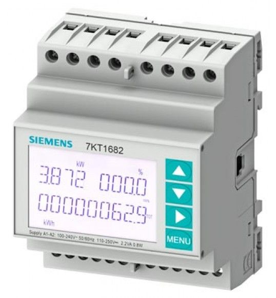 7KT1682 Siemens SENTRON compteur 7KT PAC1600, 3 phases, 5 A, rail DIN, Modbus RTU