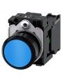 3SU1100-0AB50-1BA0 Siemens Drucktaster, 22mm, rund, Kunststoff, blau, Druckknopf, 1S