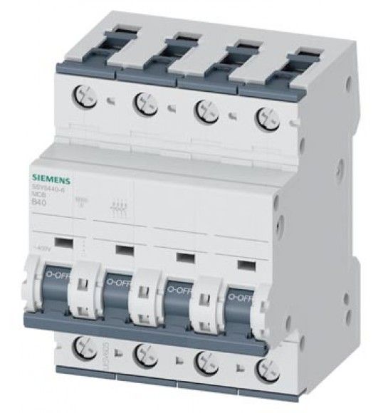 5SY6440-6 Siemens Disjoncteur modulaire 400V 6kA, 4 ples, B, 40A, P=70mm