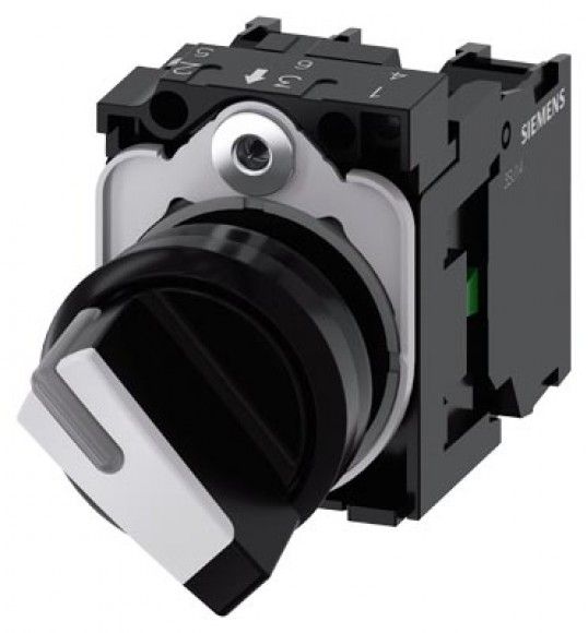 3SU1100-2BF60-1MA0 Selector switch, illuminable, 22 mm, roun