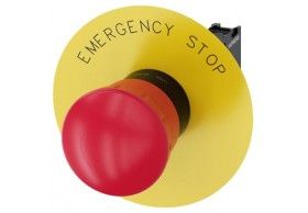3SU1100-1HB20-1CG0 Siemens Pulsador de seta de parada de emergencia, 22 mm, redondo, plstico, rojo,