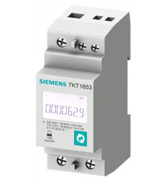 7KT1655 Siemens Instrumento de medida SENTRON 7KT PAC1600, monof�sico, 63 A, perfil DIN, S0