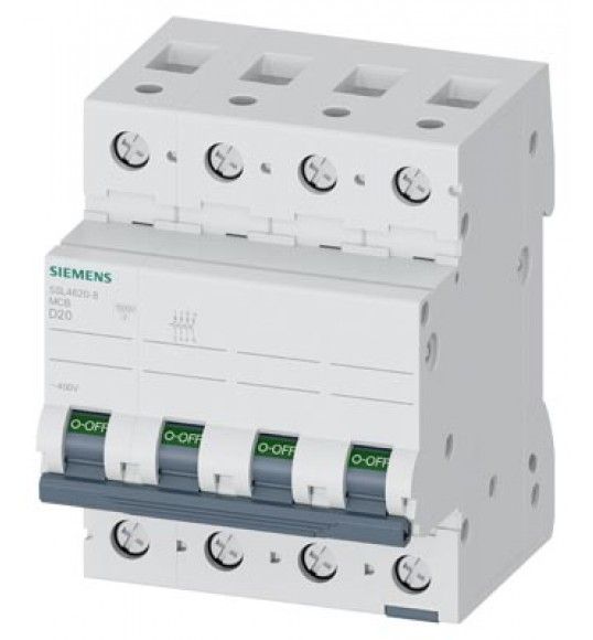 5SL4620-8 Siemens Autom�tico magnetot�rmico 400V 10kA, 3+N polos, D, 20 A