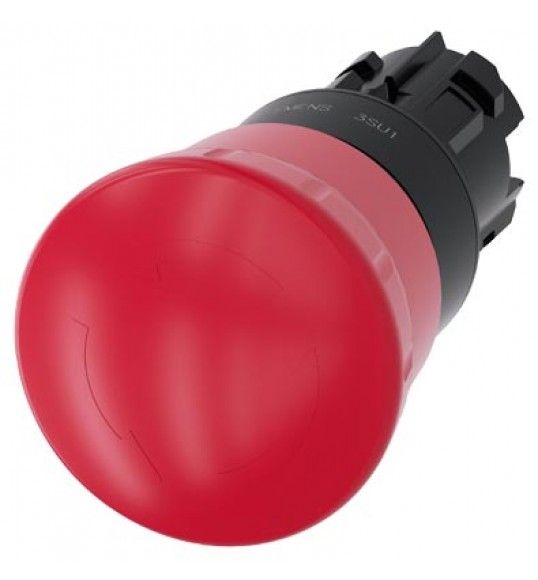 3SU1000-1HB20-0AA0 Siemens Not-Halt-Pilzdrucktaster, 22mm, rund, Kunststoff, rot, Drehentriegelung