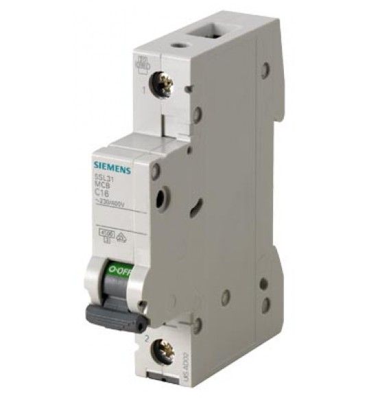 5SL3102-7 Siemens Disjoncteur modulaire 230/400V 4.5kA, 1 p�le, C, 2A