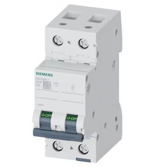 5SL6206-7 Siemens Autom�tico magnetot�rmico 400V 6kA, 2 polos, C, 6A