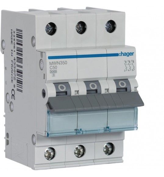 MWN350 Circuit breaker 3P 50A C 3KA