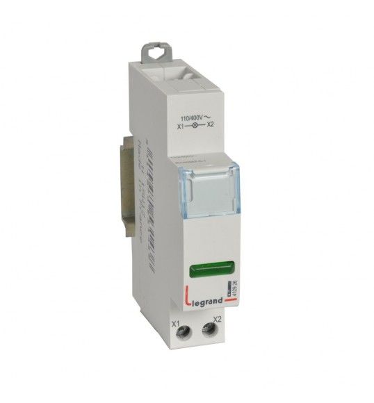 412926 LED indicator - green 110/400V - 1 module