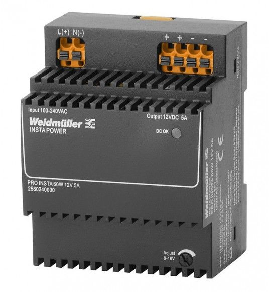 2580240000 Weidmller Power Supply PRO INSTA 60W 12V 5A