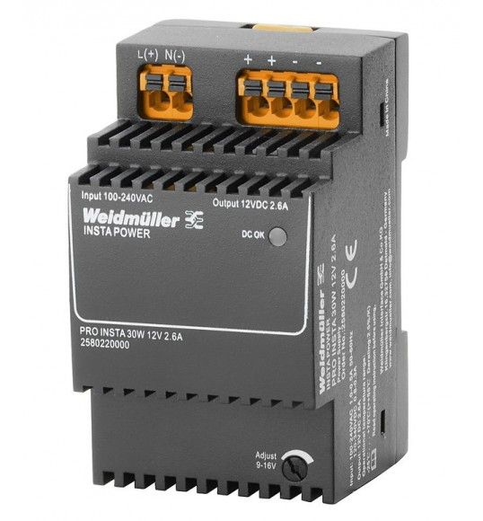 2580220000 Weidmller Power Supply PRO INSTA 30W 12V 2.6A