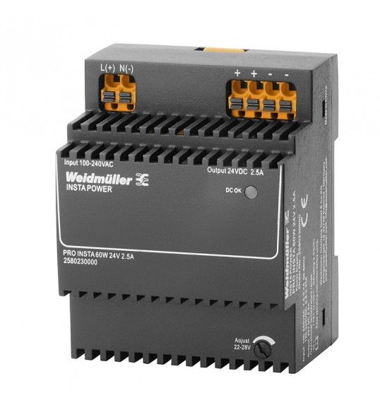 2580230000 Weidmller Power Supply PRO INSTA 60W 24V 2.5A