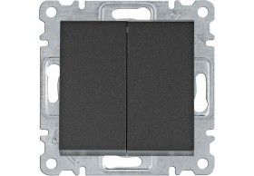 WL0053 Hager Comutador de escada duplo - preto